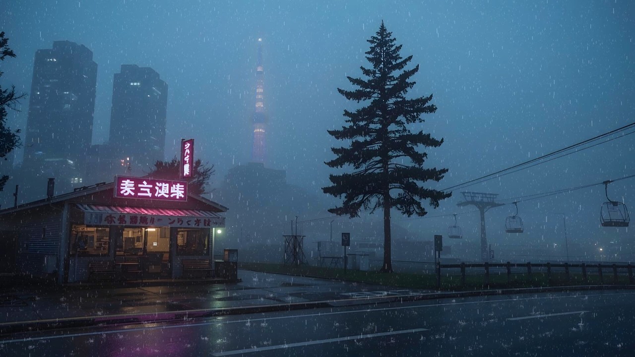 A Rainy Night That Feels Like 1995 📼 Tokyo Nostalgia Café Lofi — Let It Play