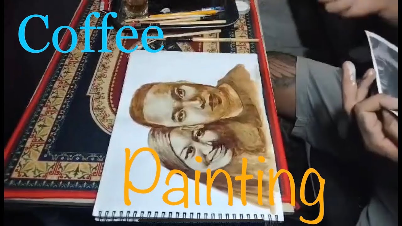 Easy Coffee Painting for Beginners | Simple Coffee art #CoffeePainting #InkandBaitTv