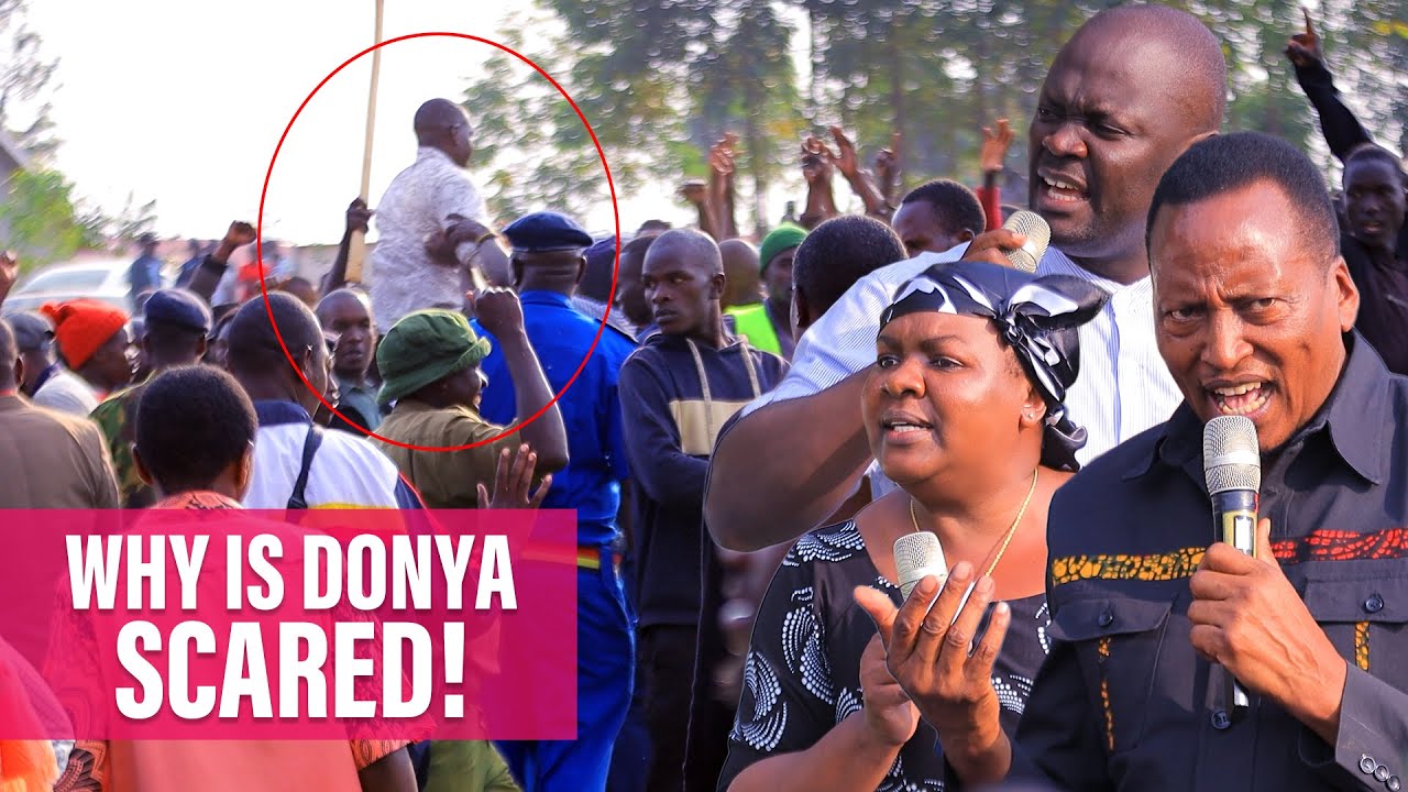 CHAOS ERUPTS AS GOONS DISRUPTED KISII WOMEN REP. DONYA FROM SPEAKING AT ABRAHAM OSERO'S FUNERAL