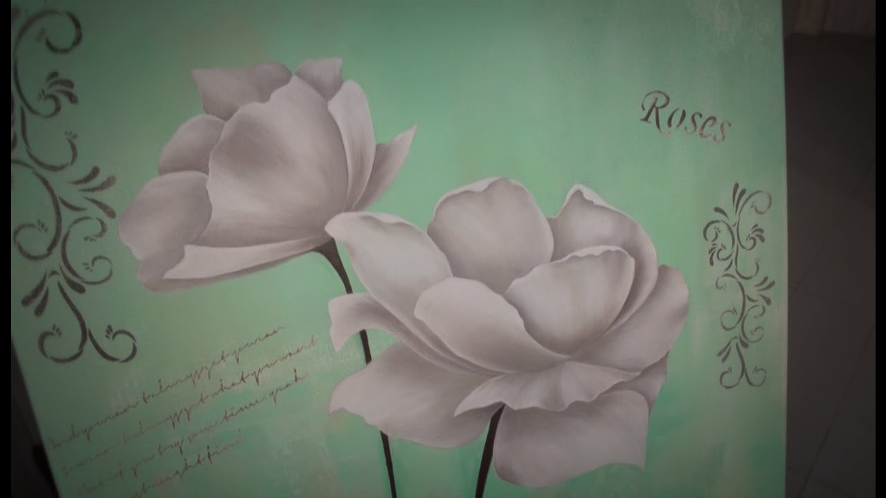 Flores blancas con Acrílicos Profesionales “GOLD” AD