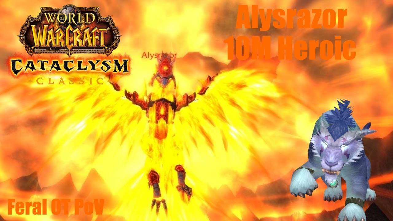World of Warcraft Cataclysm Classic: Firelands Alysrazor 10M Heroic Feral OT PoV