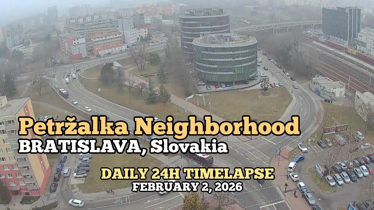 Petržalka Neighborhood - Daily Timelapse: February 2, 2026 [Bratislava, Slovakia]