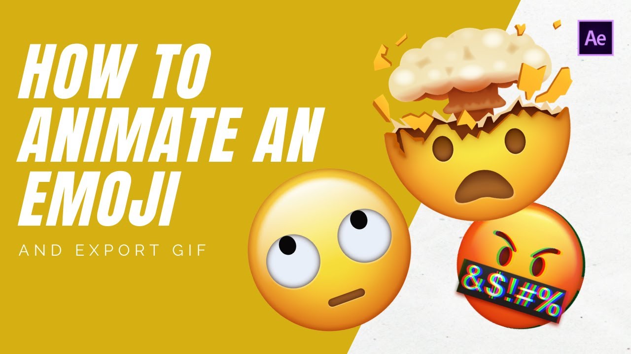 How to ANIMATE AN EMOJI in AFTER EFFECTS (Export as Gif)