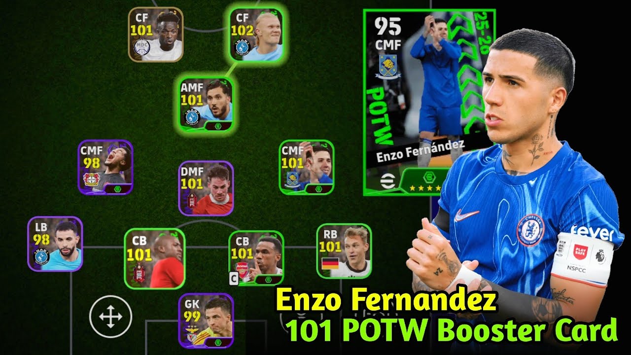 101 POTW Enzo Fernandez!! 🔥😱 X3 101 Rated Player Rewards! Pack Opening Efootball 2026 | POTW Squad 🔥