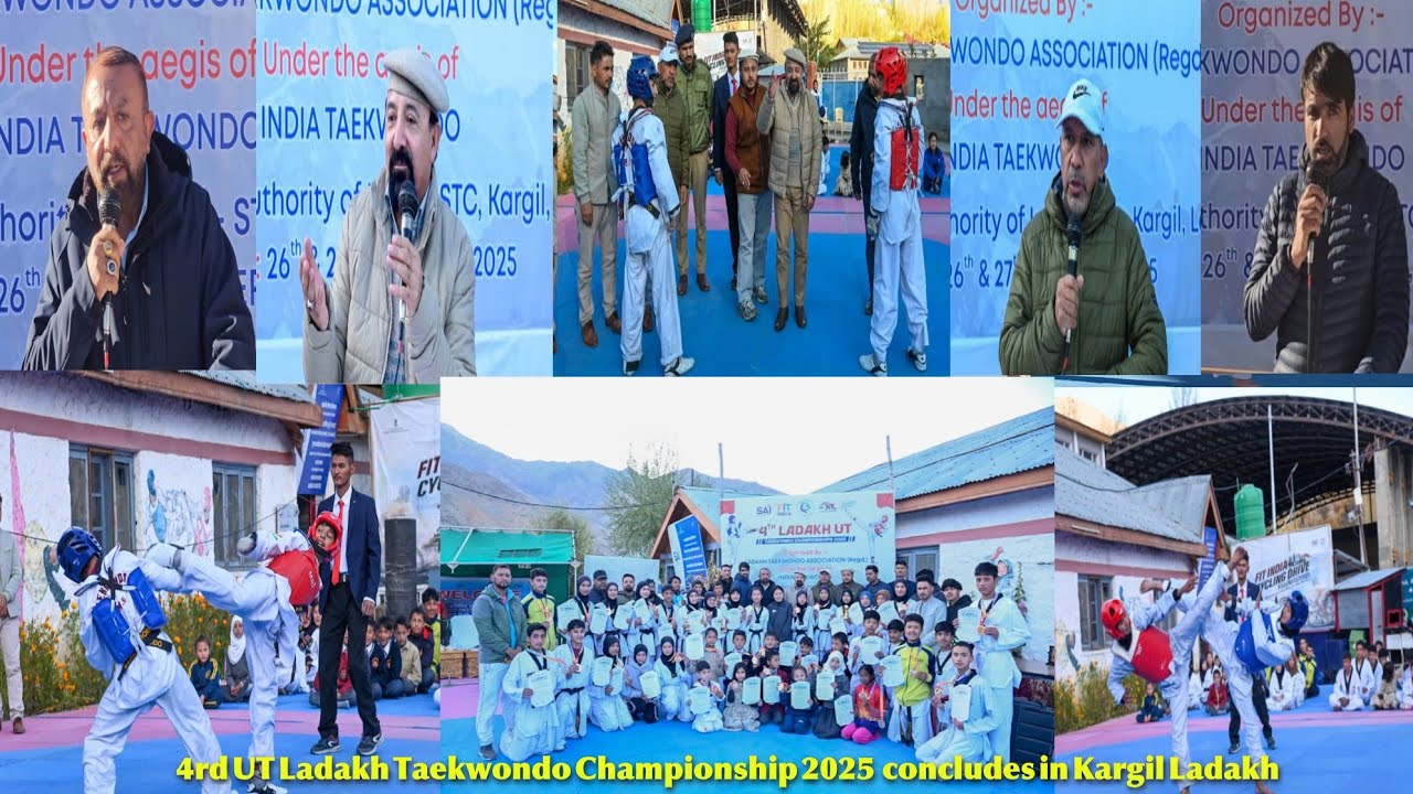 4th Ladakh UT Taekwondo Championships 2025 Conclude Successfully at SAI STC Kargil,