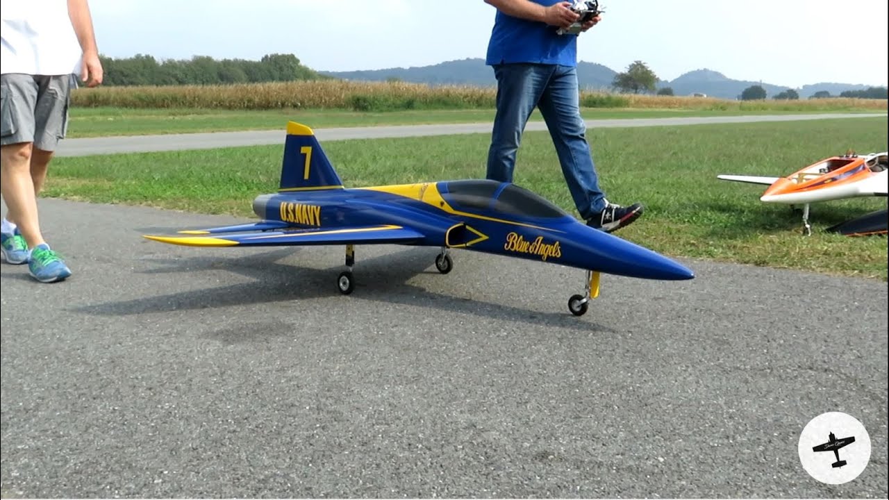 EXTREMELY FAST & LOW PASSES RC CARF ULTRA FLASH BLUE ANGELS SCHEME
