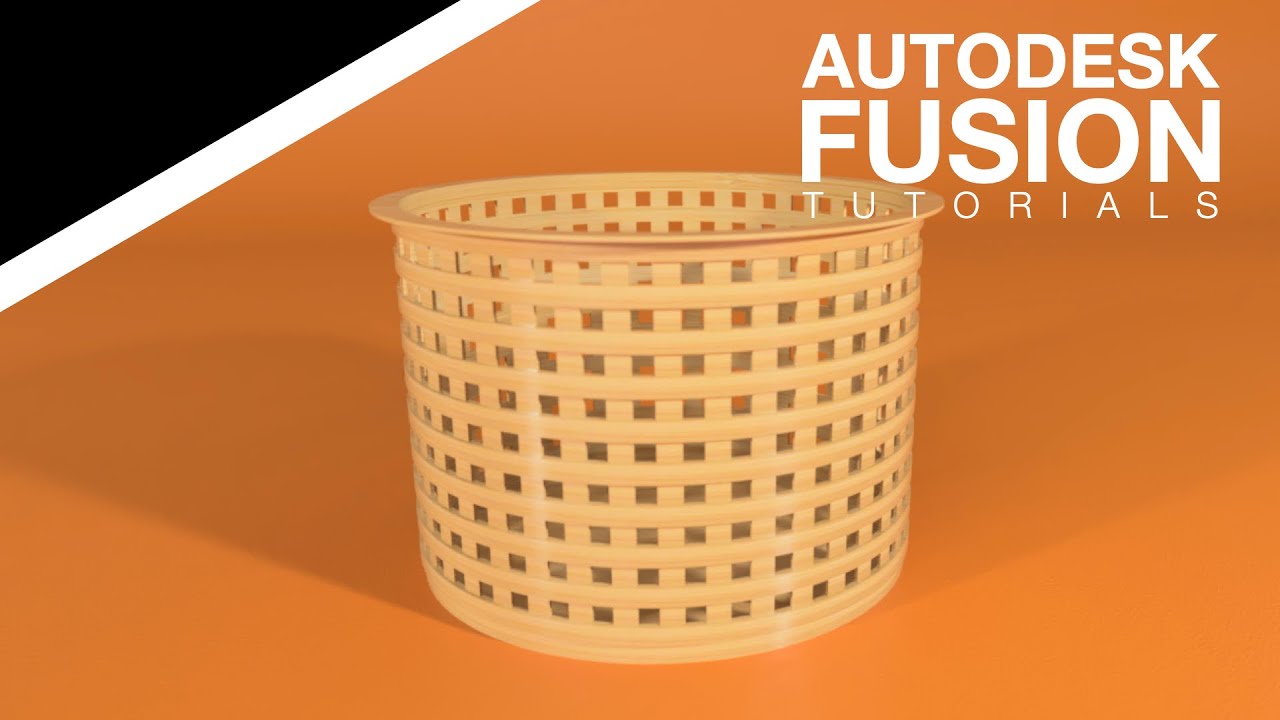 Fusion 360 — Учебное пособие по вращению — Моделирование корзины — Краткие обучающие материалы №5...