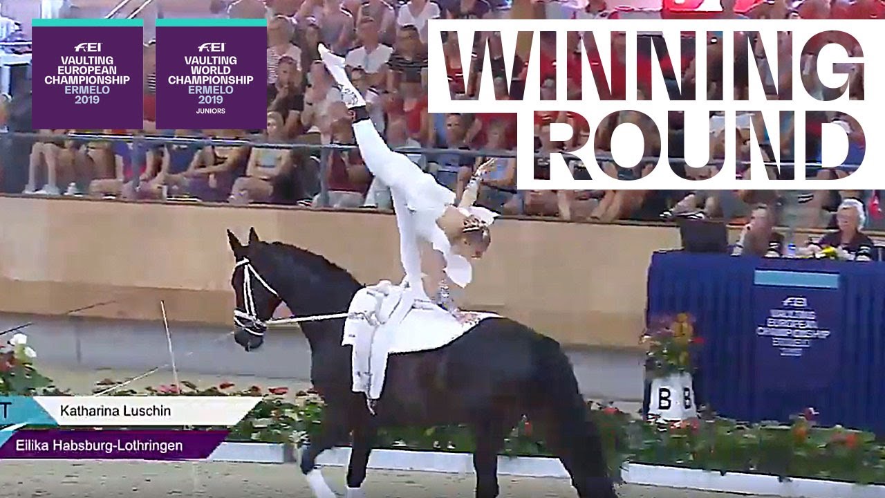 Katharina Luschin with jaw-dropping performance | FEI Vaulting European Championship 2019 | Ermelo