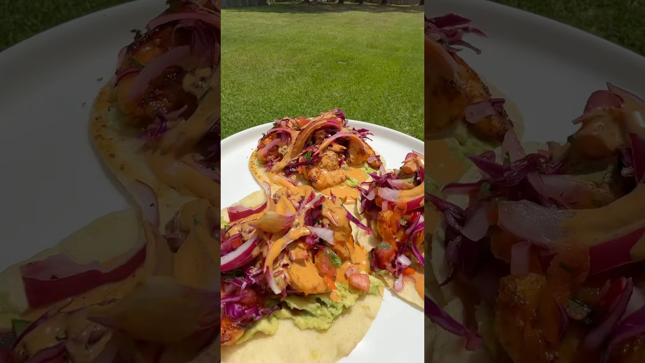 Tacos de camar&oacute;n 🍤 #tacos #camarones #cooking #outdoorcooking