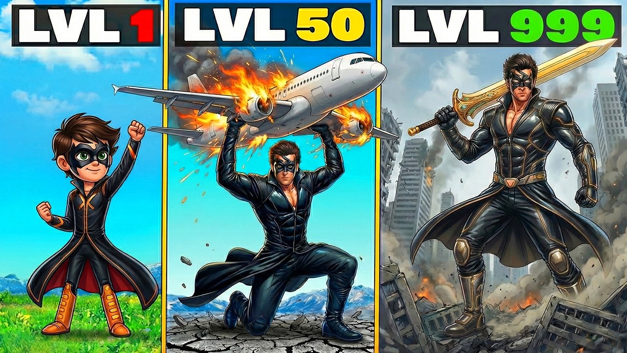 Franklin Shinchan⚡Controlling Krrish Super Levelup Hero Suit Upgrade🔥In GTA 5 Telugu