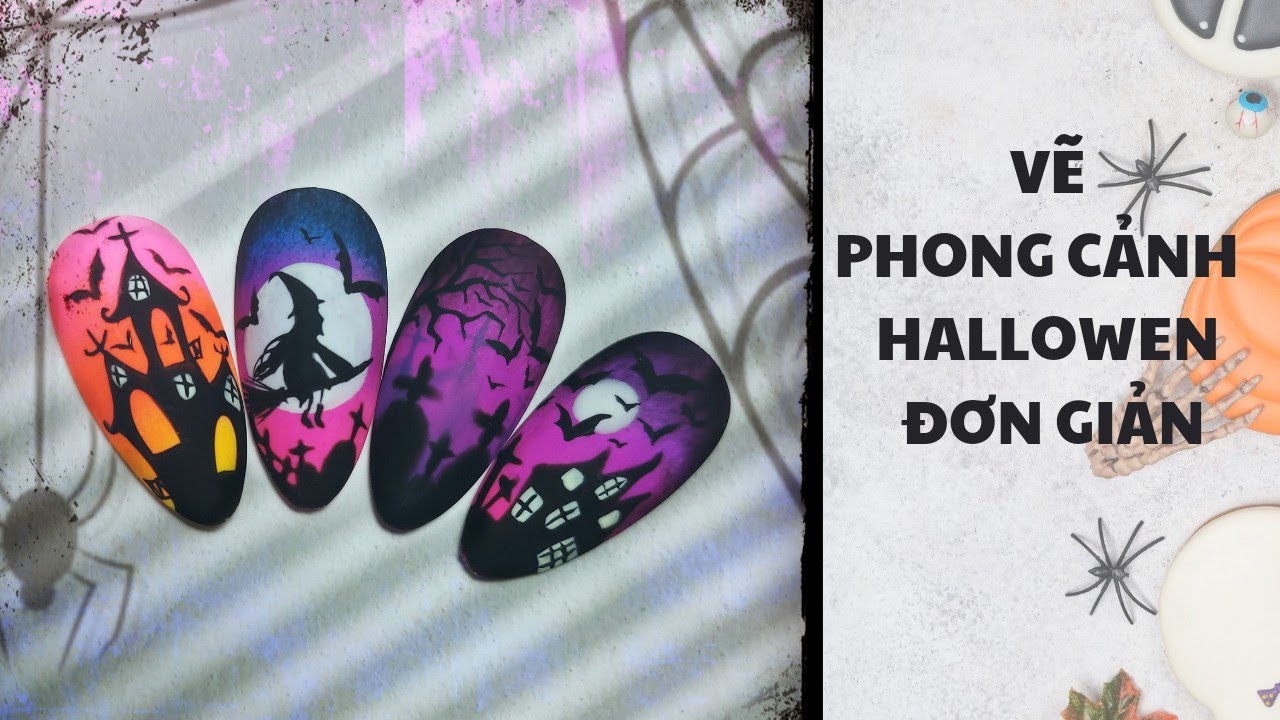 Mẫu vẽ nail Halloween cực đẹp 2021 - July Nail