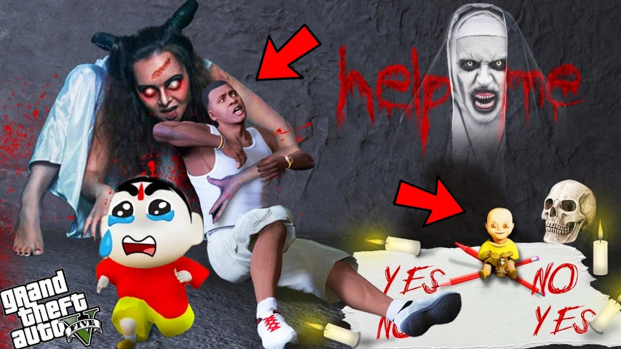 Franklin & Shinchan Plays CHARLIE CHARLIE Ghost Challenge in GTA 5 || GTA 5 TAMIL