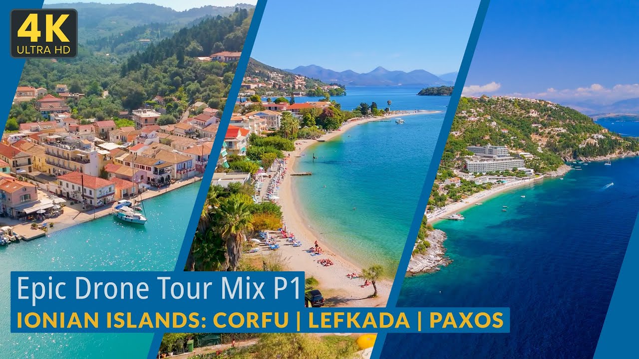 Ionian Islands Greece - Epic 4K Drone Journey | Lefkada, Corfu & Paxos Highlights