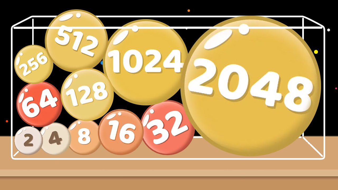 2048 FUSION BALLS - Merge Number Balls (Ball Drop And Merge Puzzle Gameplay, 2048 Tile, Merge Ball)