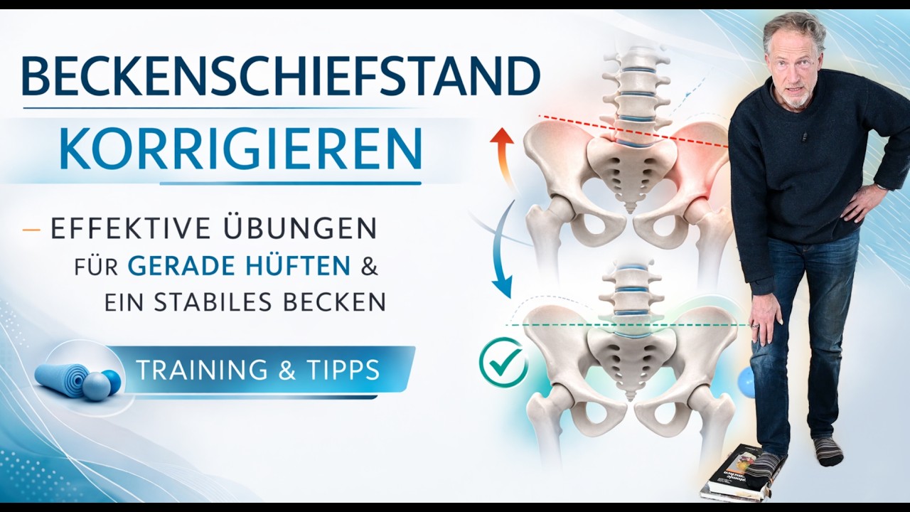 Beckenschiefstand selbst korrigieren – einfache Übungen für gerade Hüften und schmerzfreien Rücken!