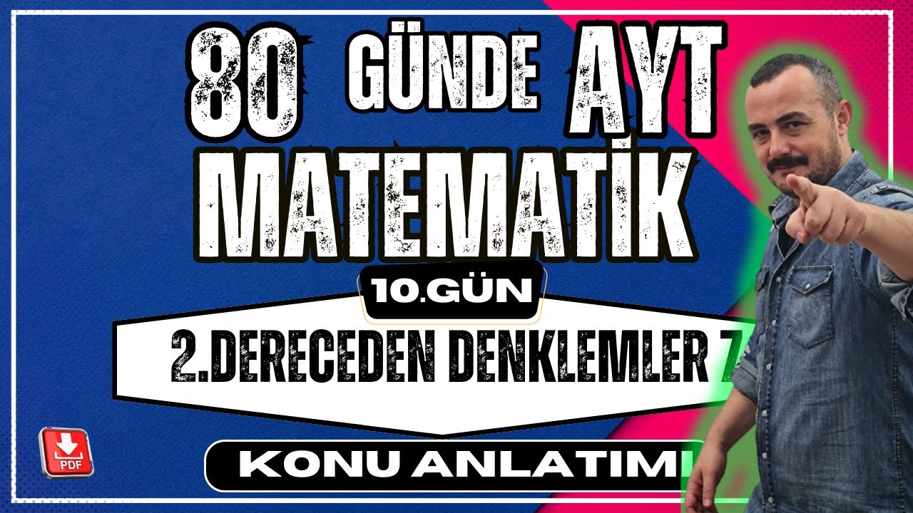 🟥2.Dereceden Denklemler 7 |Değişken Değiştirme✅80 Günde AYT Matematik Kampı |AYT Matematik Anlatımı💯