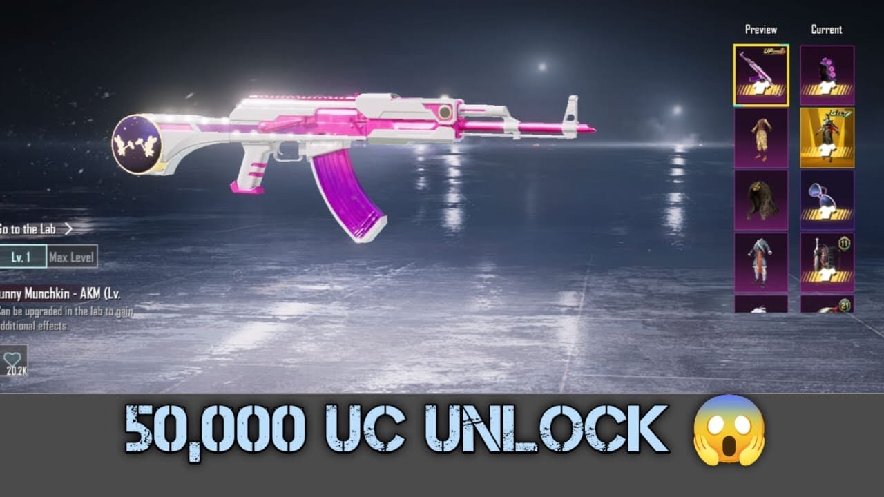 BUNNY MUNCHKIN - AKM ( Lv.1 ) CREATE OPENING UNLOCK NEW UPGRADE SKIN BGMI #bgmi #bgmihighlights 