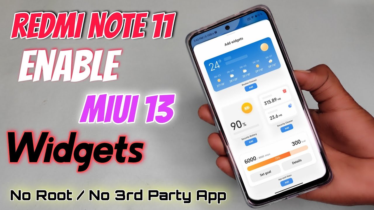 Enable Miui 13 Widgets On Home Screen Redmi Note 11/ Pro/ + 5G & Working All Device  | No Root ⚡⚡