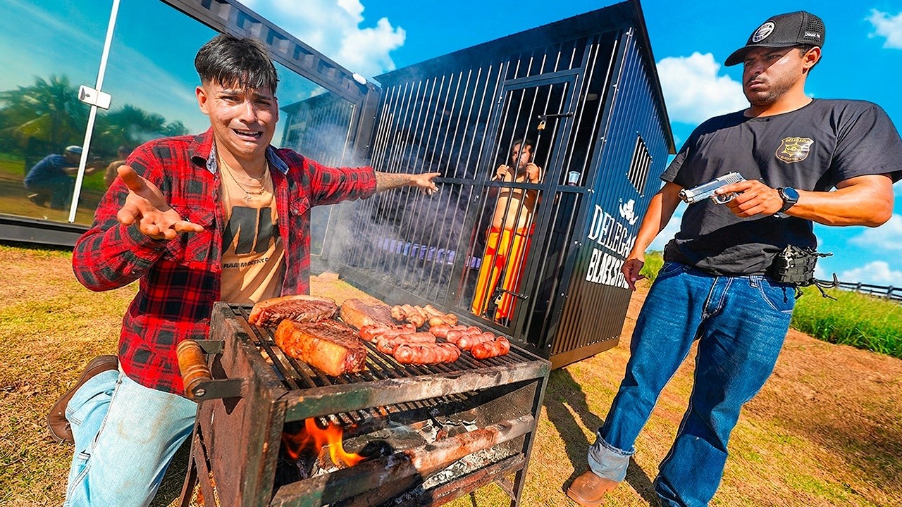 FIZ UM CHURRASCO NA CADEIA O DELEGADO ACABOU COM TUDO