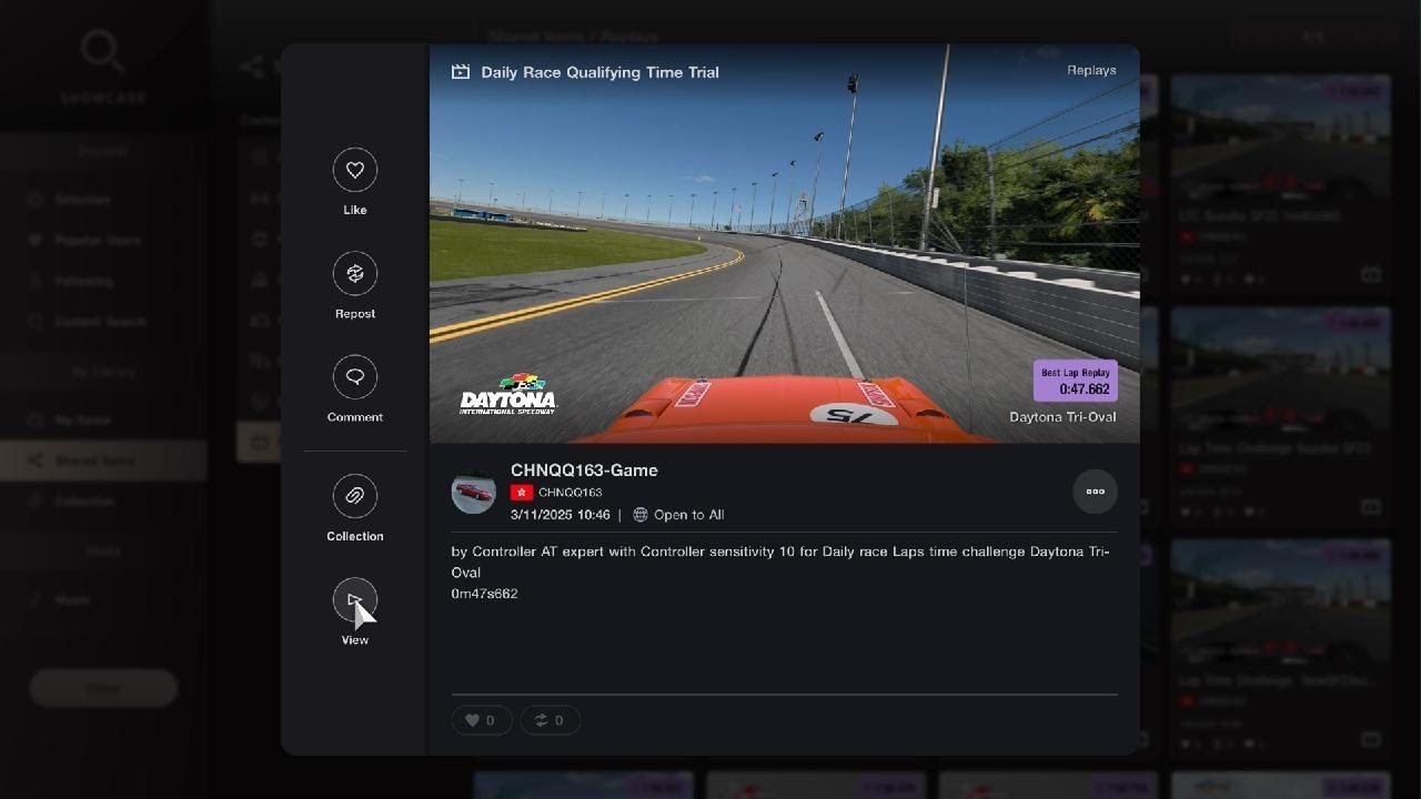 GT7-Daily race Qualifying time-Daytona Tri-Oval-0m47s662 by Controller AT expert