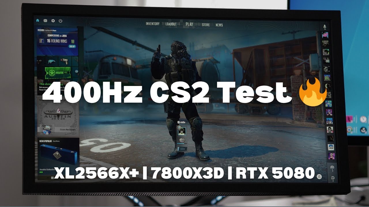 CS2 400Hz Test — BenQ XL2566X+, ropz Settings (7800X3D + RTX 5080, Full DM)