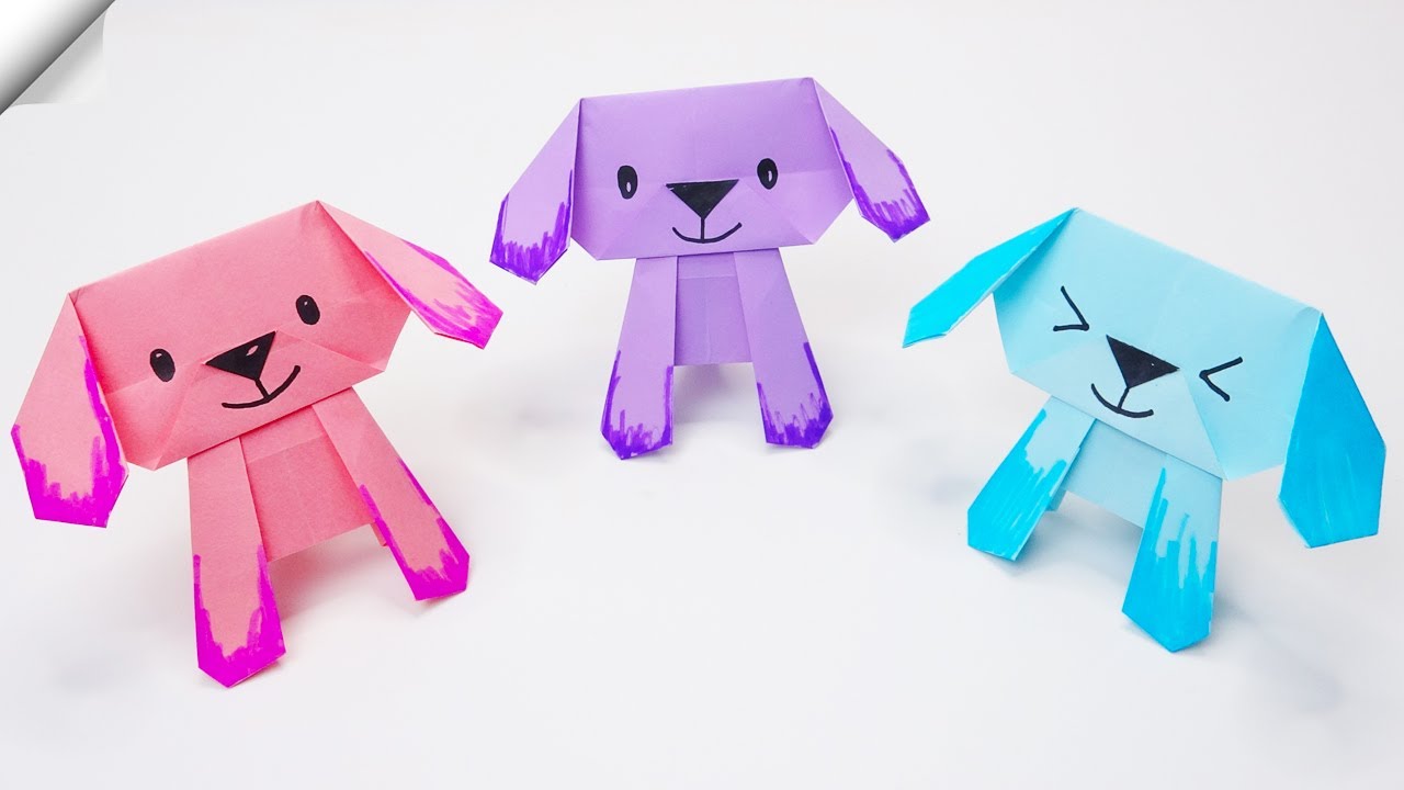 Origami DOG easy - DIY paper dog