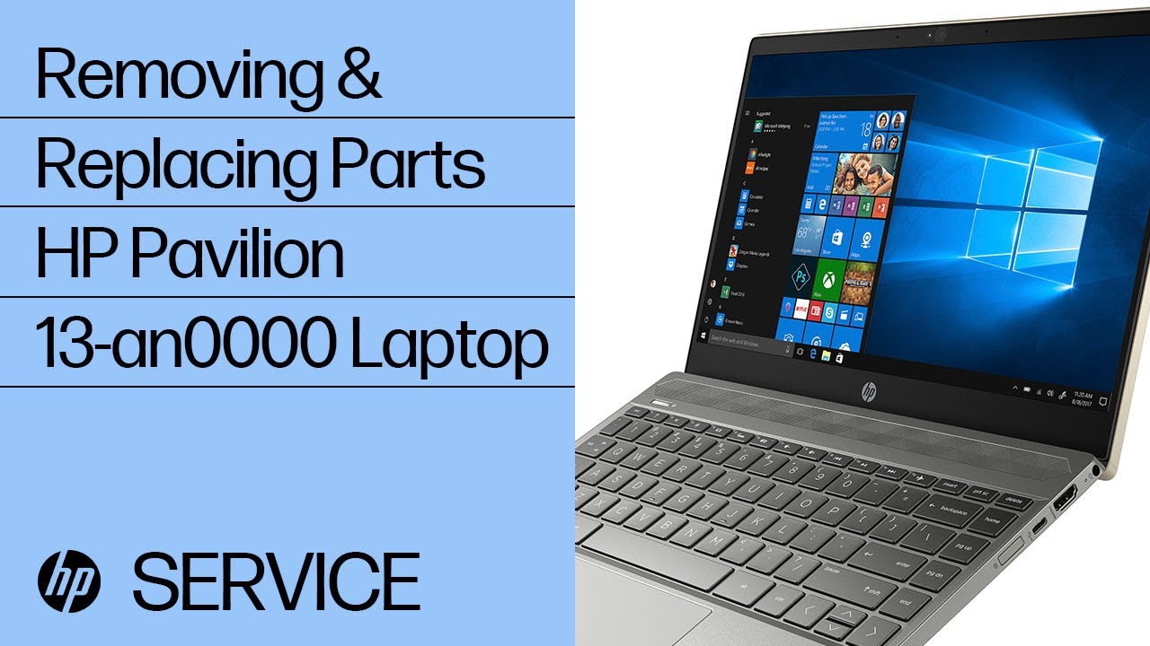 Removing & replacing parts for HP Pavilion 13-an0000 | HP Computer Service