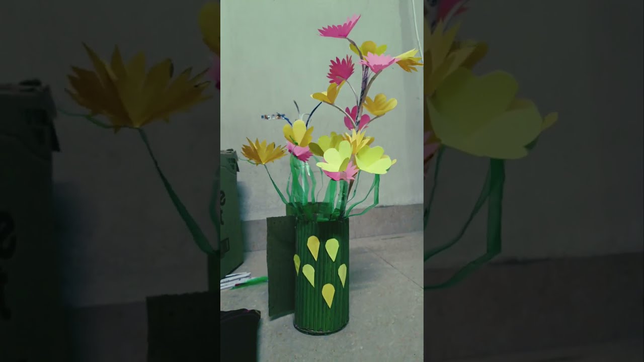 Декоративный цветочный горшок своими руками / Поделки из бумаги / Простые идеи для украшения дома...