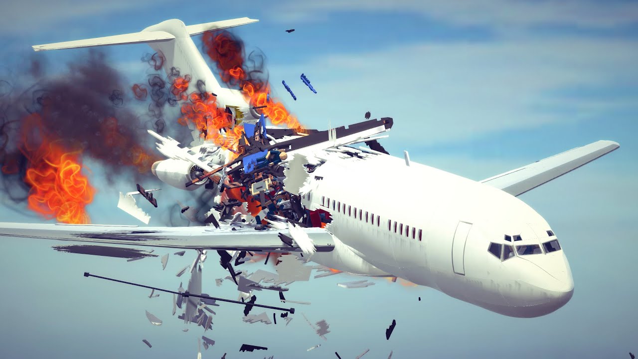 Airplane Crashes, Midair Collisions & Dogfights #4 | Besiege