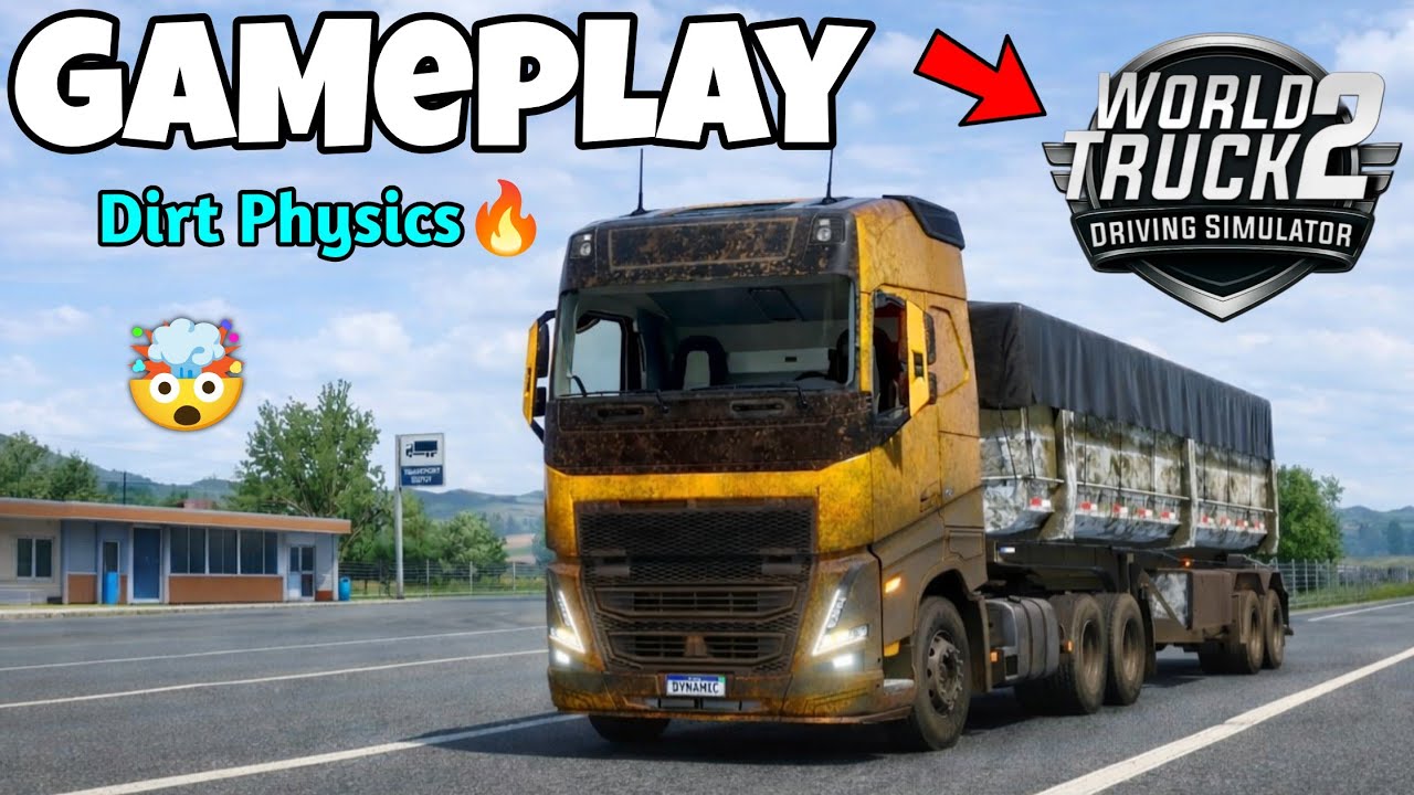 Геймплей World Truck Driving Simulator 2🤯 Первый взгляд на физику грязи🔥✅