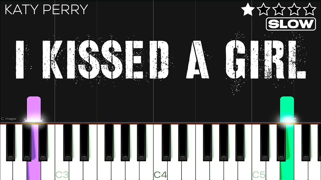 Katy Perry - I Kissed A Girl | SLOW EASY Piano Tutorial