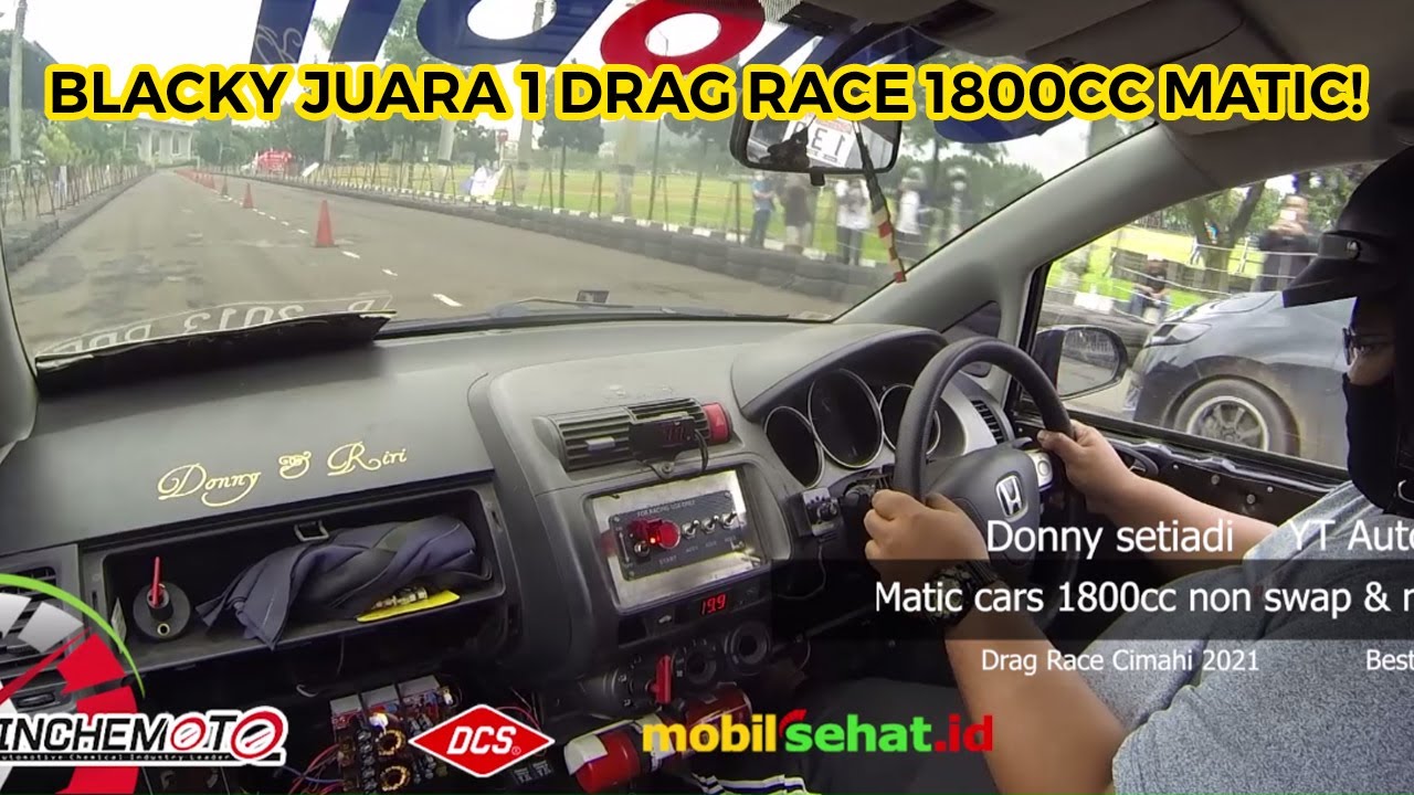 YT AUTO SERVICE | Blacky Juara 1 Drag Race 1800cc Matic , jazz civic dibantai!