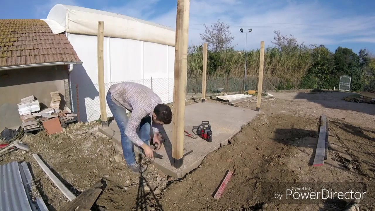 PARTE 2,montaggio colonne ed architravi ,come costruire una casetta di legno