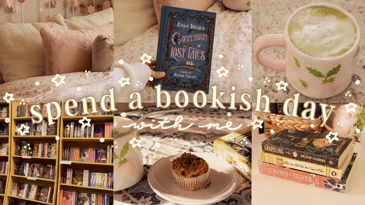 spend a bookish day with me! 🎀 new release, book shopping, baking & more