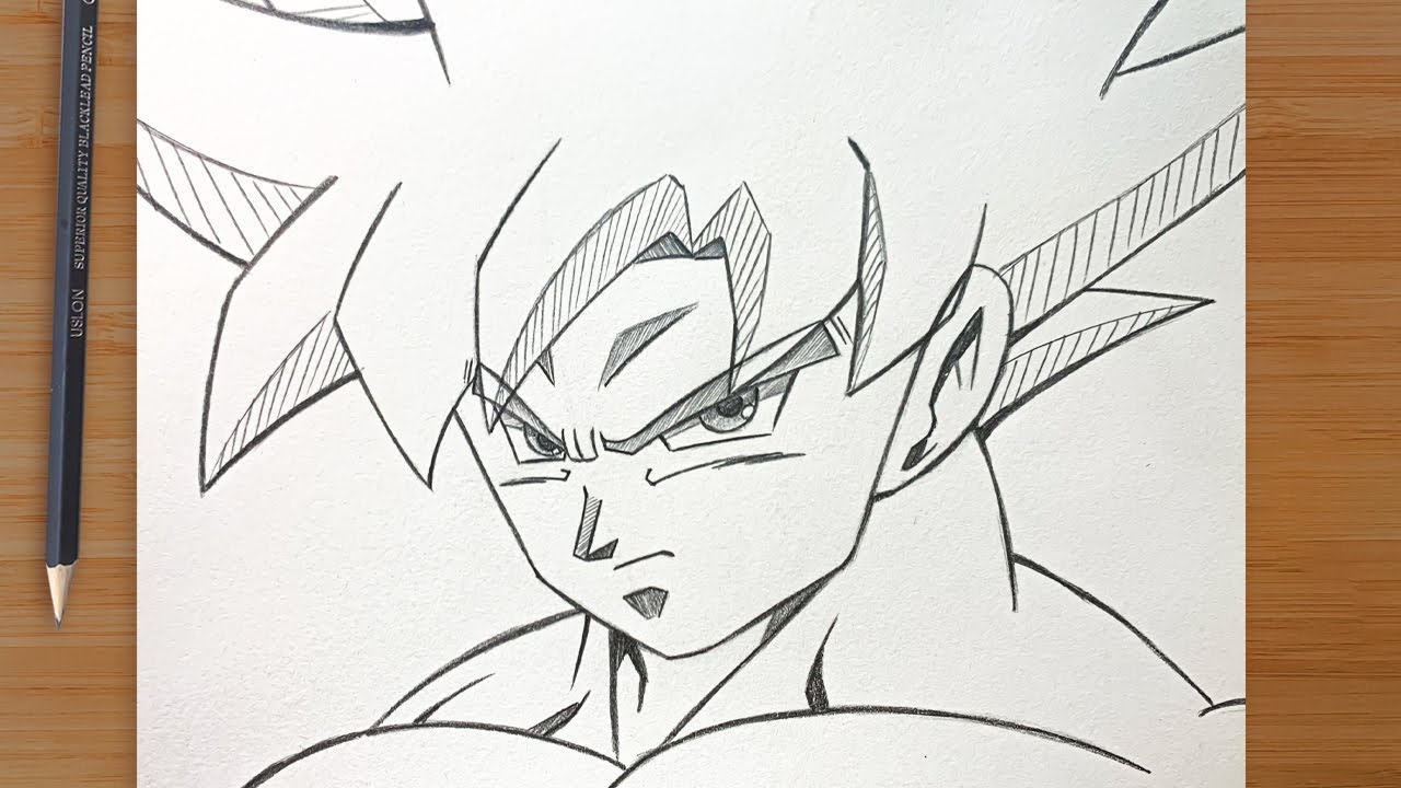 C&oacute;mo Dibujar a Goku Ultra Instinto Se&ntilde;al ⚡️ Paso a Paso a L&aacute;piz