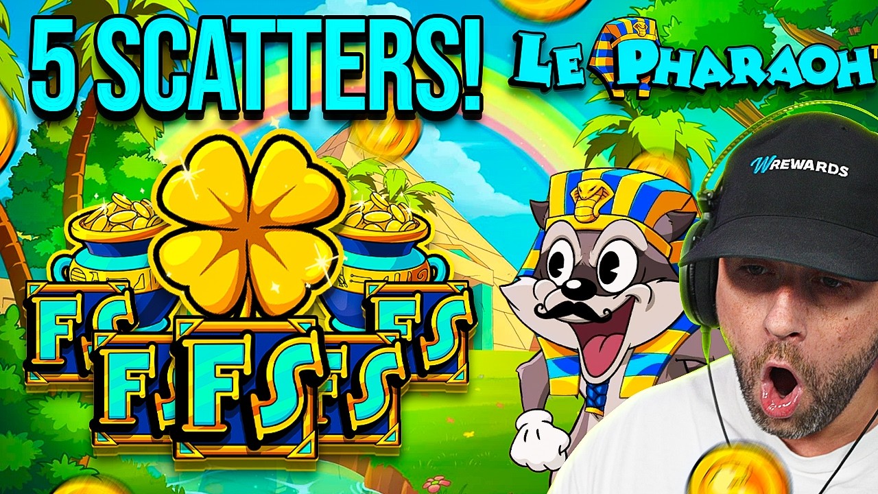 SPINNING into a 5 SCATTER BONUS on LE PHARAOH!! 🌈RAINBOW OVER THE PYRAMIDS BONUS!! (Bonus Buys)