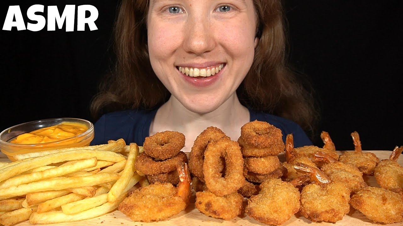 ASMR FRIED SHRIMP MUKBANG (No Talking) EATING SOUNDS