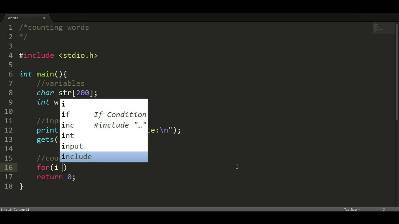 04 C | How to count word in a string