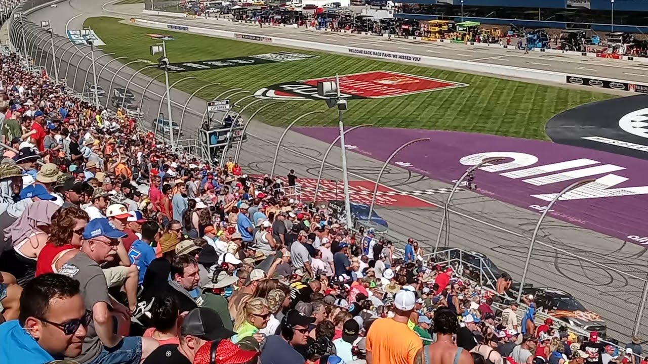Opening Laps of 2021 Firekeepers 400 at Michigan International Speedway (from the stands)