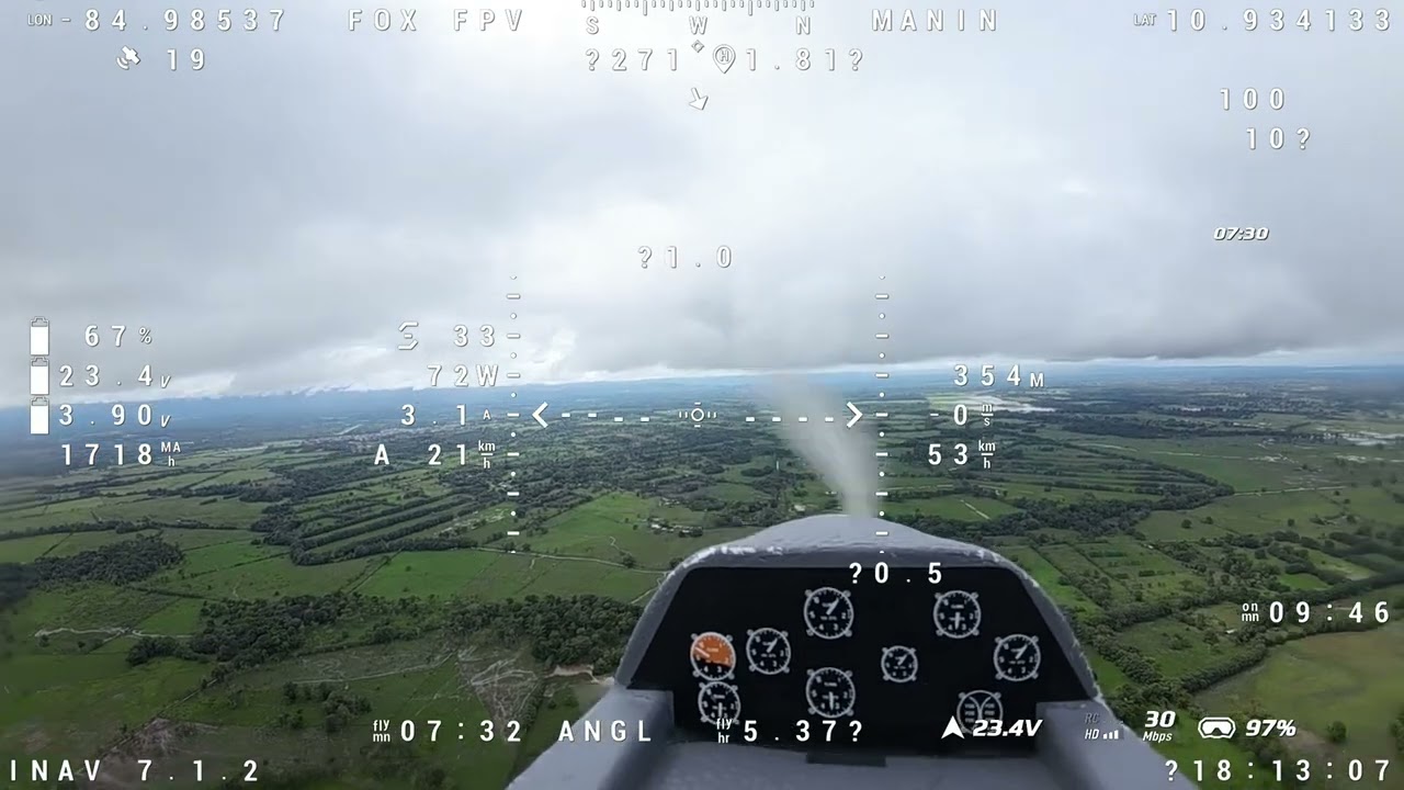 San Antonio upala vuelo fpv fox 3000mm fms DJI air unit 03... aterrizaje fuerte 25/12/24