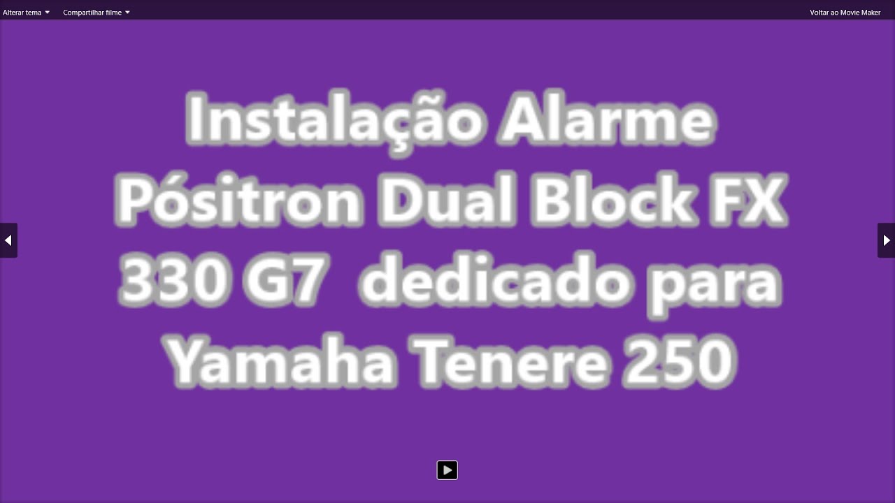 Instalação alarme Positron DualBlock FX 330 G7 dedicado para Yamaha Tenere 250