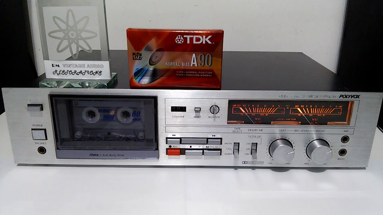 TAPE DECK POLYVOX CP-80M/CP-650D Restaurado DEMO Grava&ccedil;&atilde;o & Reprodu&ccedil;&atilde;o