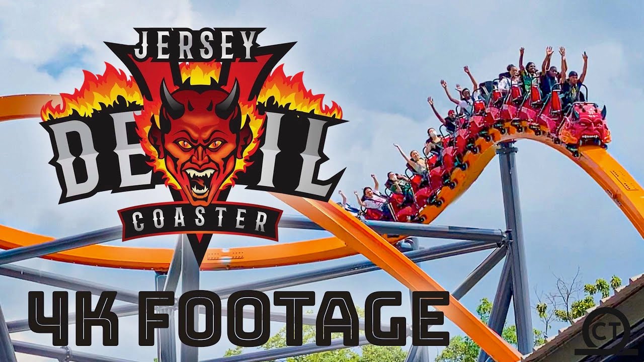 Jersey Devil Coaster Off-Ride Six Flags Great Adventure July 2021 // 4K60FPS - No Copyright