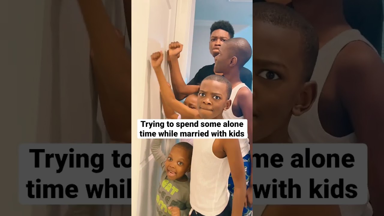 Trying to spend alone time while married with kids be like 🤣🤣🤣 #funny #husbandwife #family #love