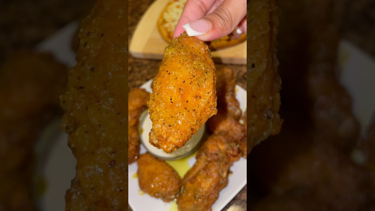 Хрустящие куриные крылышки с лимонным перцем 😮‍💨