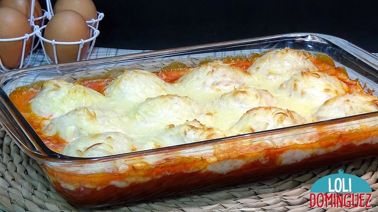 Huevos rellenos de atún al horno con bechamel. Loli Domínguez - Recetas paso a paso - Semana Santa