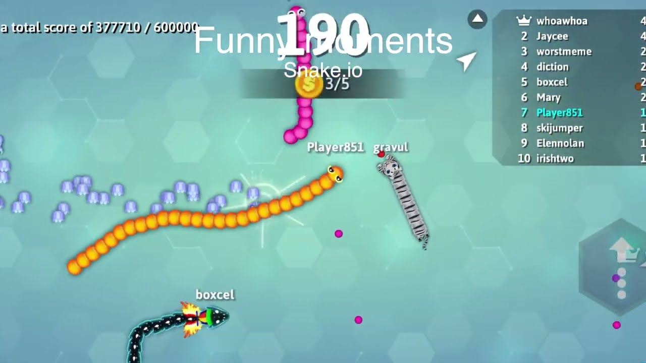 Funny moments snake.io |snake.io |with volume |without ads |fps (part 1)