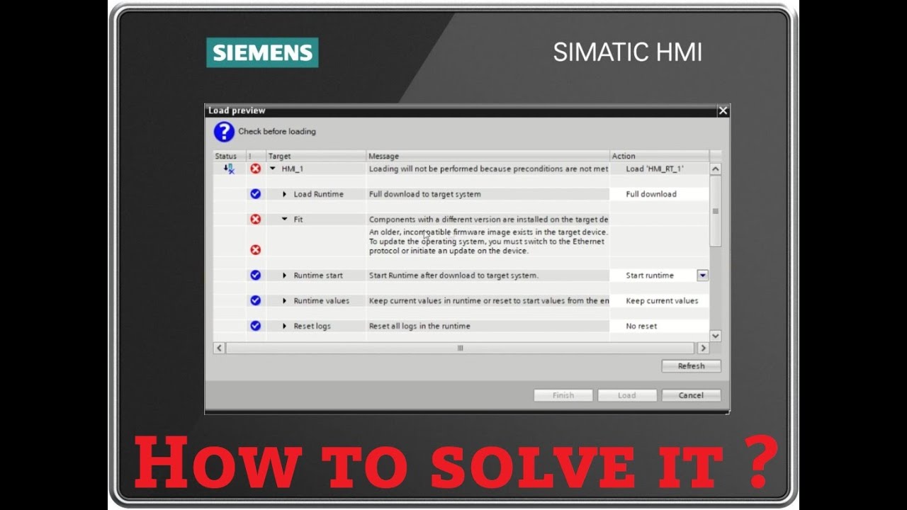 WinCC Unified - How to solve incompatible firmware image error (upgrade firmware)