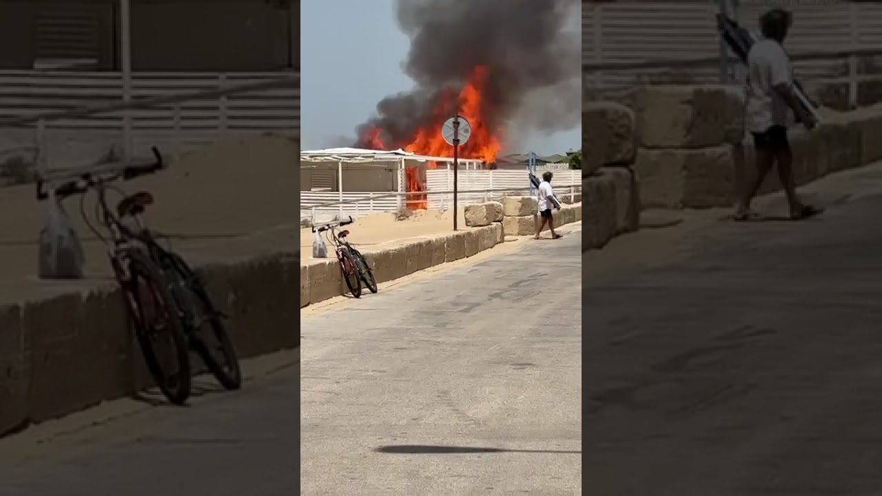 Marina di Acate, 14 luglio 2025 - Incendio Lido lungomare - ex MED