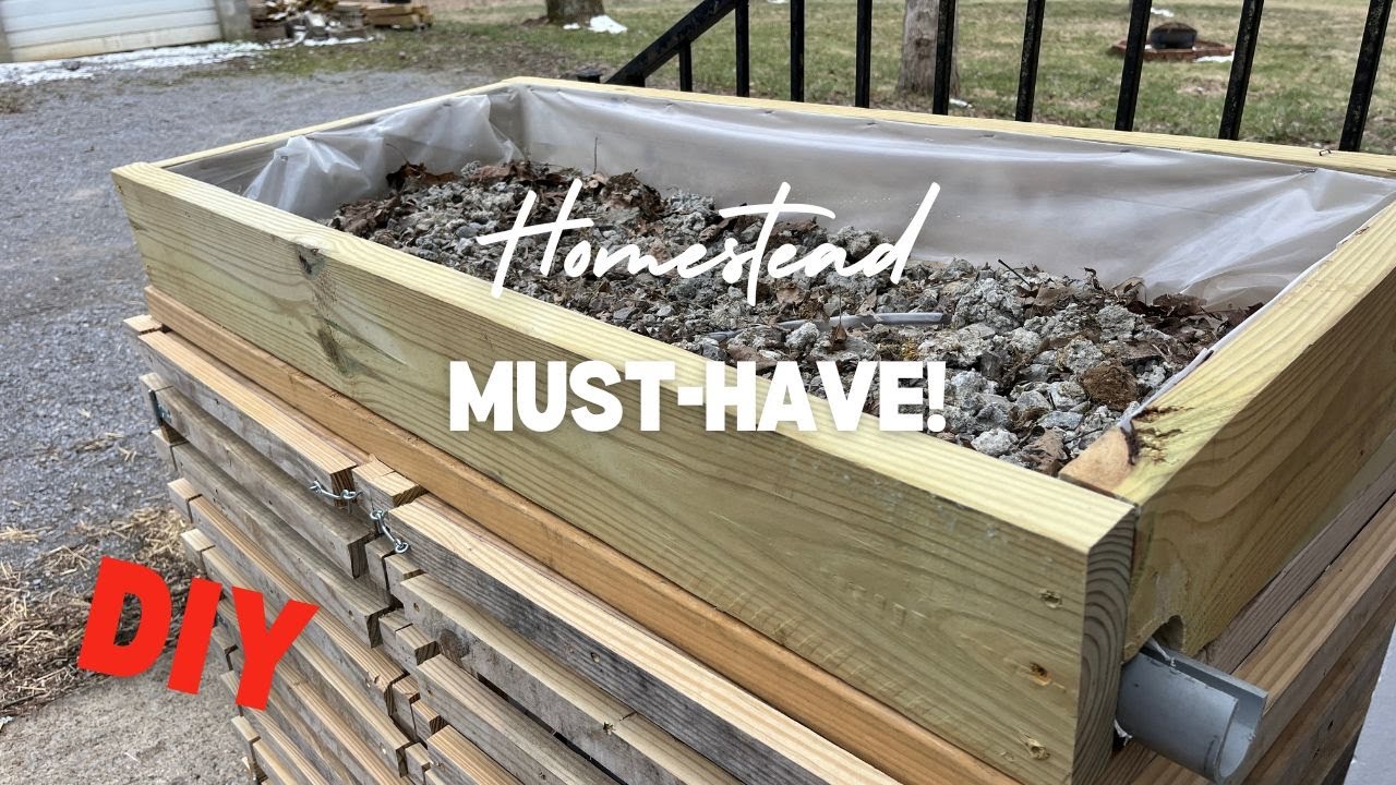 DIY Living Roof Bin Storage for a Sustainable Home | Homesteading Organization Backyard Project
